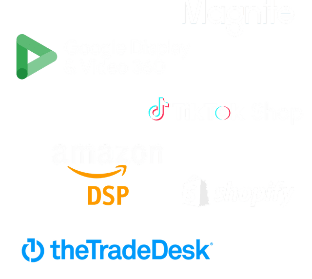 Magnite, Google Display & Video 360, TikTok Shop, Amazon DSP, Shopify, theTradeDesk